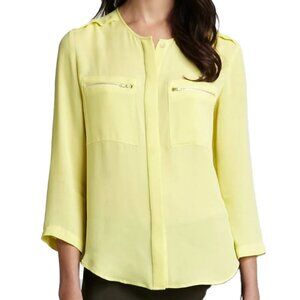 THEORY Brundia Silk Blouse Size P